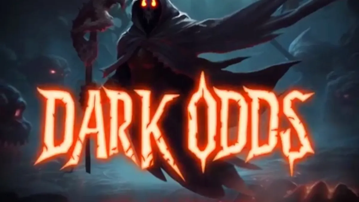 Interface sombria e misteriosa do jogo de slot Dark Odds